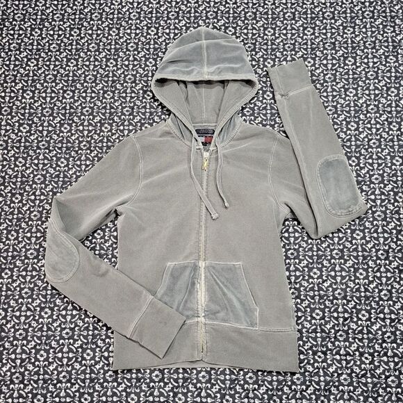 VINTAGE Tommy Hilfiger Gray Zip Up Sweatshirt - Picture 1 of 5